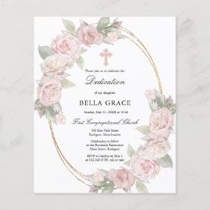 Budget Rosa Rose Blumendekoriation Einladung