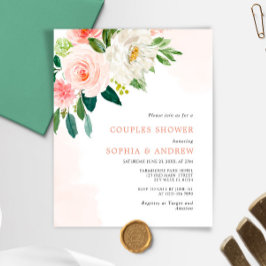 Budget Rosa Rose Paare Dusche Einladung