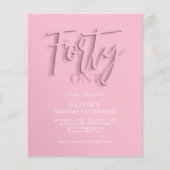 BUDGET Rosa Skript 40. Erwachsene Geburtstag (Vorderseite)