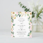 Budget Rosa und Gelbe Blumenhochzeit (Stehend Vorderseite)