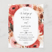 Budget Rosa und Rosa Blumenzehen Flyer (Vorne)