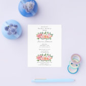 Budget Rosa und Weiß Brautparty Flyer (Einzeln)