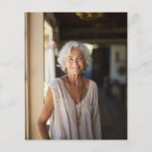 Budget Rosa und Weiß Mohn 80. Geburtstag Einladung (Rückseite)