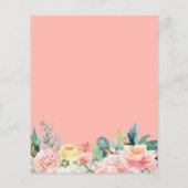 Budget Rosa und Weiß Rose Bridal Dusche Einladung (Rückseite)