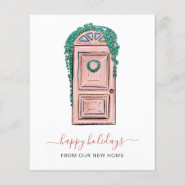 Budget Rosa Vordertür Weve Moved Holiday Card