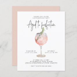 Budget Rosa Wein Alter bis Perfektion 50. Geburtst