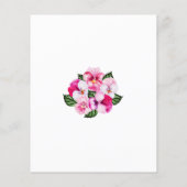 Budget Rosa Weiße Blüte 40. Geburtstag Einladung (Rückseite)