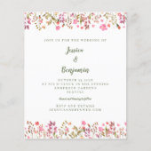 Budget Rosa Wildblumen Blumenstrauß Hochzeit (Vorderseite)