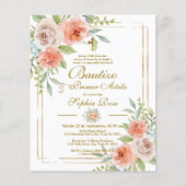 Budget Rosas para Bautizo & Primer Añito Einladung (Vorderseite)