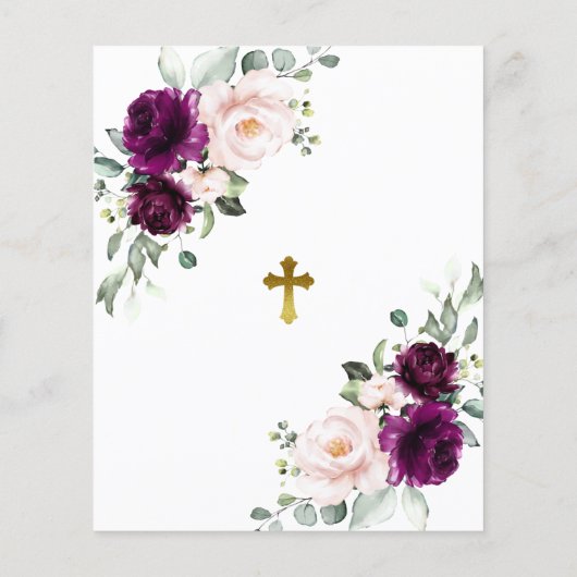 Budget Rosas para Bautizo & Primer Añito Einladung (Rückseite)