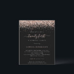 Budget Rose Glitzer 21. Party Schwarze Einladung<br><div class="desc">Eine günstige BUDGET-Alternative für eine kleinere Größe von 4, 5 x 5, 6 Zoll, die ein Gewicht von 110 lbs hat, die ähnlich dick ist wie eine Postkarte (sie ist jedoch nicht als Postkarte geeignet). BITTE BEACHTEN SIE, DASS ES EINE Einladung pro Blatt gibt. Budget Rose Glitzer Glam Girly Black...</div>