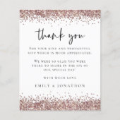 Budget Rose Glitzer Foto Wedding White Dank (Vorderseite)