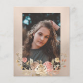 Budget Rose Gold 16 . Geburtstag Foto Einladung (Rückseite)