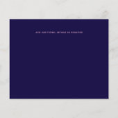 Budget Rose Gold Art Deco Foil Look Marine Hochzei (Rückseite)