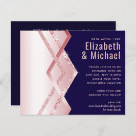 Budget Rose Gold Art Deco Foil Look Marine Hochzei