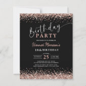 Budget Rose Gold Black jedes Alter 18. Geburtstag (Vorderseite)