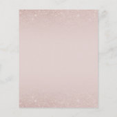 Budget Rose Gold Blush Glitzer Grad Party Einladun (Rückseite)
