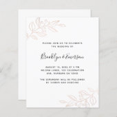 BUDGET Rose Gold Botanische Moderne Hochzeit (Vorne/Hinten)