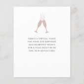 Budget Rose Gold Champagne 21. Geburtstagskarte (Rückseite)