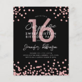 Budget Rose Gold Confetti Überraschung Sweet 16 Ei (Vorderseite)