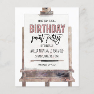 Budget Rose Gold Easel Paint Kindergeburtstag Einl