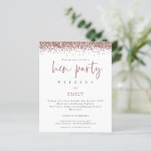 Budget Rose Gold Glitter Weekend Hen Party (Stehend Vorderseite)
