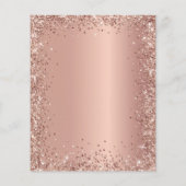 Budget Rose Gold Glitzer 18. Geburtstag Einladung Flyer (Hinten)