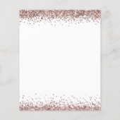 Budget Rose Gold Glitzer 2024 Abschluss Einladung (Rückseite)