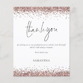 Budget Rose Gold Glitzer Abschluss Vielen Dank