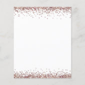 Budget Rose Gold Glitzer Anniversary Party Einladu (Rückseite)