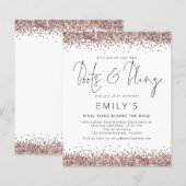 BUDGET Rose Gold Glitzer Bachelorette (Vorne/Hinten)