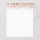 Budget Rose Gold Glitzer Brautparty Einladung (Rückseite)