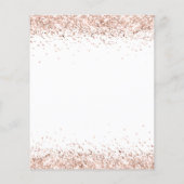 Budget Rose Gold Glitzer Bridal Dusche Einladung (Rückseite)
