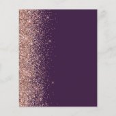 Budget Rose Gold Glitzer Dark Lila Wedding (Rückseite)