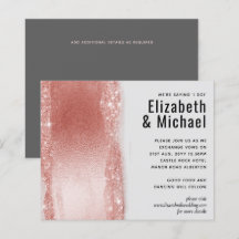 Budget Rose Gold Glitzer Foil Look Hochzeit