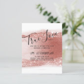 Budget Rose Gold Glitzer Foil Look Hochzeit (Stehend Vorderseite)