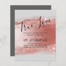 Budget Rose Gold Glitzer Foil Look Hochzeit