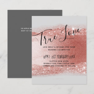 Budget Rose Gold Glitzer Foil Look Hochzeit
