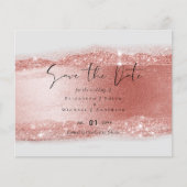 Budget Rose Gold Glitzer Foil Look Hochzeit (Vorderseite)