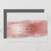 Budget Rose Gold Glitzer Foil Look Hochzeit (Vorne/Hinten)