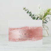 Budget Rose Gold Glitzer Foil Look Hochzeit (Stehend Vorderseite)