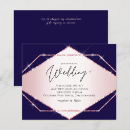 Budget Rose Gold Glitzer Foil Look Hochzeit