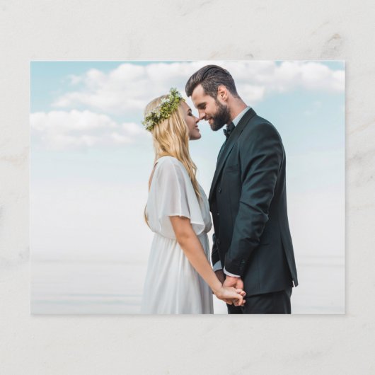 Budget Rose Gold Glitzer Foto Hochzeit Vielen Dank (Rückseite)