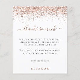 Budget Rose Gold Glitzer Foto Sweet 16 Dank