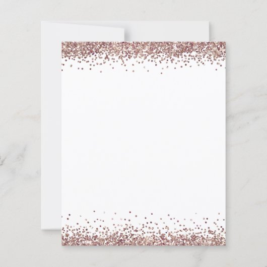 Budget Rose Gold Glitzer Frohe Weihnachtskarte (Rückseite)