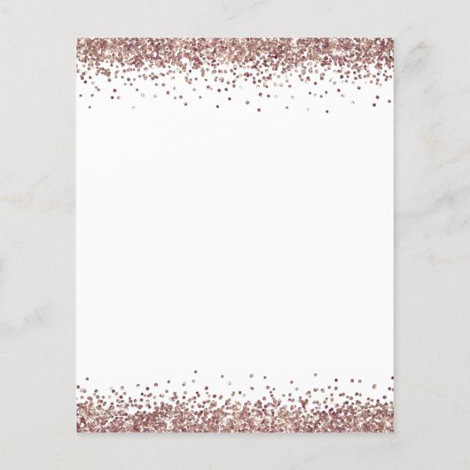 Budget Rose Gold Glitzer Hochzeit Liebe und Dank (Rückseite)