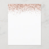 Budget Rose Gold Glitzer Hochzeit Probe Dinner (Rückseite)