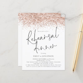 Budget Rose Gold Glitzer Hochzeit Probe Dinner