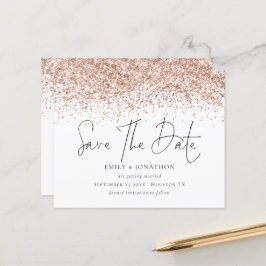 Budget Rose Gold Glitzer Hochzeit speichern Datum