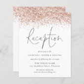 Budget Rose Gold Glitzer Hochzeitsempfang Encl (Vorne/Hinten)